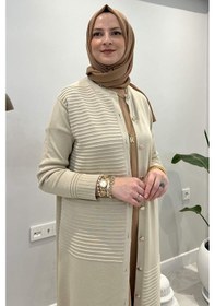 Resim Rabia Şamlı Manolya Taş Triko Hırka Çok Renkli 