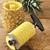 Resim Paslanmaz Çelik Ananas Dilimleyici ve Çekirdek Çıkarıcı, 1 Adet Kolay Çekirdek Çıkarıcı ve Kesici Alet, Gıda Güvenli Paslanmaz Çelik 