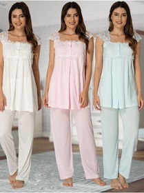 Resim Genel Markalar Effort 2303 Lohusa Kısa Kol Pijama Takımı 