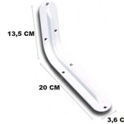 Resim Beşel Raf Altı Konsol L Demiri Ayağı Beyaz 13.5 X 20 CM 2 Adet + Vida (BA302) 