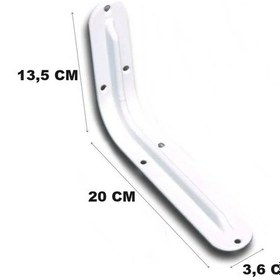 Resim Beşel Raf Altı Konsol L Demiri Ayağı Beyaz 13.5 X 20 CM 2 Adet + Vida (BA302) 
