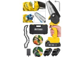 Resim CetKing Alman 88 V 5 Ah Akülü Dal Kesme Budama Testere Bıçkı Makinesi Çift Akülü Çantalı 10 cm Pala Zincir - ST0518R215400347 
