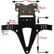 Resim Genel Markalar Motosiklet Universal Katlanır Plakalık - Sinyal Bağlantılı 