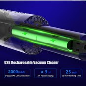 Resim Hangfox Ev Ve Araba Kullanıma Uygun Mini Elden Süpürge - 6000pa Güçlü Emme, 120w, Usb Şarjlı, 2 Farklı Fırça, Yıkamabilir Hepa Filtre, Beyaz 