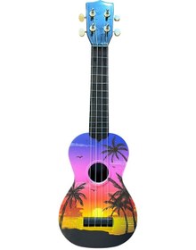 Resim Soprano Ukulele Hawaii Desenli Kapak 