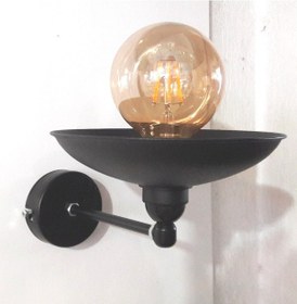 Resim Siyah Metal Aplik e 27 Duy normal Duy Siyah 