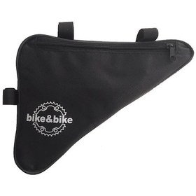 Resim Bisiklet Kadro Arası Üçgen Çanta Su Geçirmez Bike&Bike Siyah 