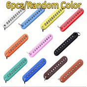 Resim Dream011 Özelleştirilebilir Anahtarlık 6 Adet Kayıp Önleyici Renkli Tasarım Telefon Numarası Plakalı Unisex 