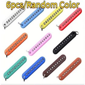 Resim Dream011 Özelleştirilebilir Anahtarlık 6 Adet Kayıp Önleyici Renkli Tasarım Telefon Numarası Plakalı Unisex 