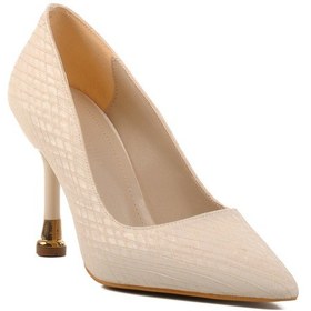 Resim Beyaz İnce Topuklu Kadın Abiye Ayakkabı Pc-54022 Z Beyaz 