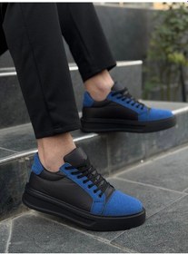 Resim Kb-x46 Kuback Siyah Sax Mavi Yüksek Siyah Taban Günlük Spor Ayakkabı Siyah3 Siyah 