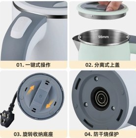 Resim Taşınabilir Elektrikli Su Isıtıcısı, 304 Paslanmaz Çelik 