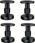 Resim Gateesat 4 Parça Siyah Orta Yatak Başlığı Sabitleyici, Ayarlanabilir Teleskobik Duvar Mobilya Stabilizatörü 