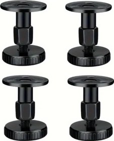 Resim Gateesat 4 Parça Siyah Orta Yatak Başlığı Sabitleyici, Ayarlanabilir Teleskobik Duvar Mobilya Stabilizatörü 