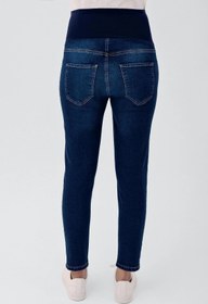 Resim Boyfriend Esnek Likralı Beli Ayarlanabilir Hamile Jean Pantolon J01 - Mavi / 40 