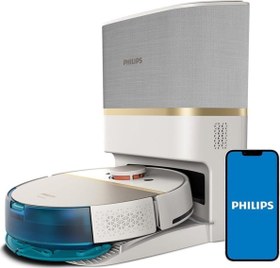 Resim Philips ISLAK+KURU İstasyonlu Aqua 7000 Serisi Temizlik Robotu,5000 Pa LiDAR, EPA11 Filtre , BEYAZ GOLD 