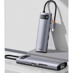 Resim Baseus 8in1 Hub Type-C RJ45 4K HDMI 3*usb 3.0 Sd Tf Macbook Pro Laptop Ipad Uyumlu Adaptör Çoklay 