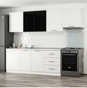 Resim Minar 270 Cm Mebran C + Alm. Füme Cam Mutfak Dlb Byz 270-Mcacb2 Beyaz 