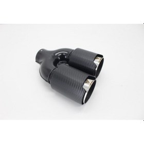 Resim Akrapoviç Çiftli Karbon Egzoz Ucu Cubra R 2x90 Parlak Sağ 