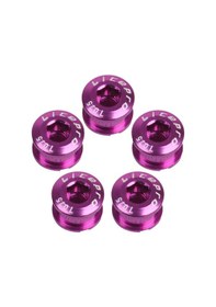 Resim Xindoker Mountain Bike 7075 Alyuminyum Ultra Hafif Tek Diskli Zincir Çarkı Vida Seti 5 Adet Mor Çok Renkli 