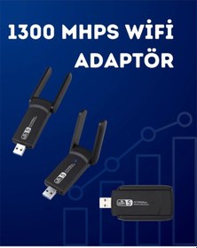 Resim Usb Wifi Adaptör - 1200 Mbps Hız 