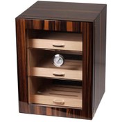 Resim tbek Cedar Alman 3 Raflı Puro Kutusu Humidor Maun 130's 