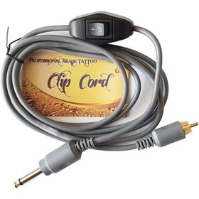 Resim Panormos Tattoo RCA Pen Makine Kablosu Anahtarlı - Gri (clipcord) 