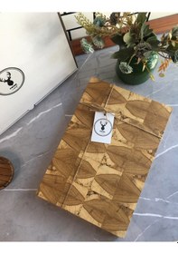 Resim Meşe Ağacı End Grain Kesme Tahtası 