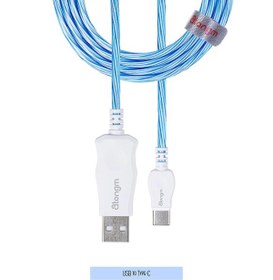 Resim atongm light USB C Tipi Kablo Hızlı Şarj Veri Kablosu Işıklı 3.0\u002F2.0 (1.2M) 