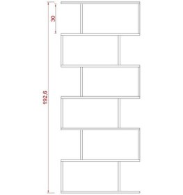 Resim Rafkestir Salem Suntalam Kitaplık ( 80 X 192 Cm ) Akçaağaç ( Mat ) 