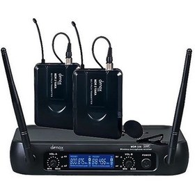 Resim Denox Mdr-220 Çift Yaka Kablosuz Telsiz Mikrofon Seti 