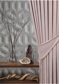 Resim Evdepo Home Pudra Düz Renk Soft Fon Perde Tek Kanat Pudra 