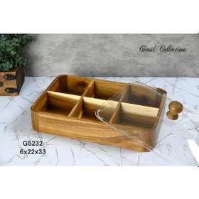 Resim Gönül Mutfak Akasya Bölmeli Çerezlik 6x22x33 Cm Kahverengi 
