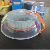 Resim Tongdashop 1 Adet Turuncu Mikrodalga Yemek Kapağı, Yağ Ve Sıçanak Önleyici, Buhar Çıkışlı, Tutması Kolay 