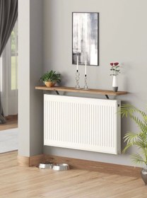 Resim Pinhal Home Oval Kenar Atlantik Çam 100 Cm Petek Üstü Uçan Raf Dresuar 