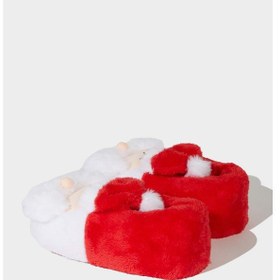 Resim Defacto Kadın Yılbaşı Temalı Düz Taban Panduf F1611ax25wnwt1 Beyaz-wt1 