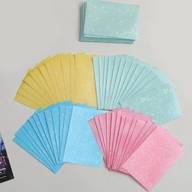 Resim 20 Adet Plastik Parıltılı Yıldız ve Kalp Fotoğraf Kartı Kılıfı - İdol Fotoğrafları için Koruyucu Üst Yükleme Saklama Çantası 