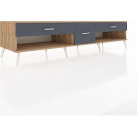 Resim Kronos Tv Ünitesi 3 Çekmeceli 220x59x51 Çam-çam/antrasit Atlas Çam/antrasıt - Atlas Çam 