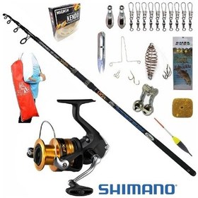 Resim Fx4000 Kendo Spider Surf 390cm 50-150gr Profesyonel Surf Sazan Kıyı Olta Takımı Seti 