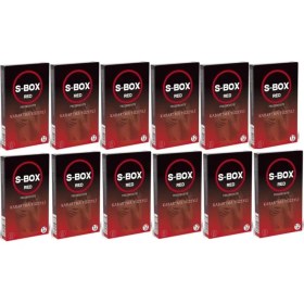 Resim S-Box Red Kabartma Yüzeyli Prezervatif 12x12 Paket 