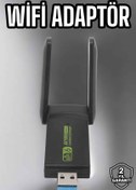 Resim pazarella Wifi Adaptör Çift Bantlı Kablosuz Wifi Adaptörü 