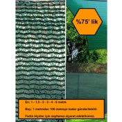 Resim %75 Gölge Oranlı File, Gölgelik, Gergi File, Bahçe Gölgeliği, 1X30 Metre 
