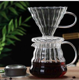 Resim Epinox Cam Demleme V60 Kulplu 