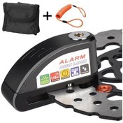 Resim Rogfer Motosikletler / Bisiklet Hırsızlığa Karşı Kilit Alarmı Disk Frenler Kablo Ve Çanta İle Kilit Siyah 