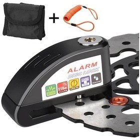 Resim Rogfer Motosikletler / Bisiklet Hırsızlığa Karşı Kilit Alarmı Disk Frenler Kablo Ve Çanta İle Kilit Siyah 