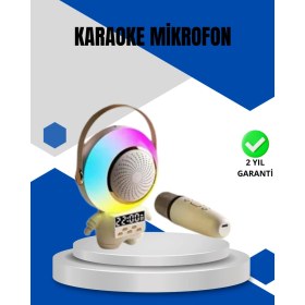 Resim Kablosuz Mikrofonlu Astronot Tasarım Bluetooth Speaker Karaoke 