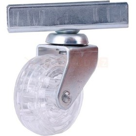 Resim Hts 327 - 50X20'Lik Şeffaf Makaralı Uzun U Tablalı Teker 4 Adet 