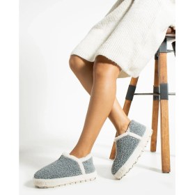 Resim Trios Shoes Kadın Kürklü Kaymaz Taban Peluş Ev Botu Panduf TS1152 