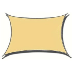 Resim Elmpaly Haki 4 Renkli 400x300cm Dikdörtgen Güneşlik Kumaş Bahçe Plaj Gölgelik 