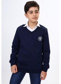 Resim Toontoy Kids Toontoy Erkek Çocuk Okul Baskılı Sweatshirt Lacivert 